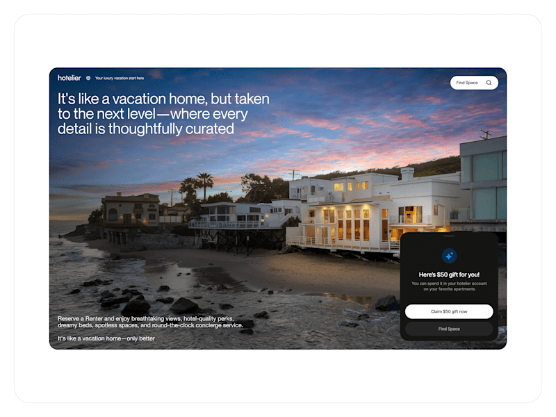 Cover image for Hotelier - Renting a luxury apartment web product (UI/UX)
