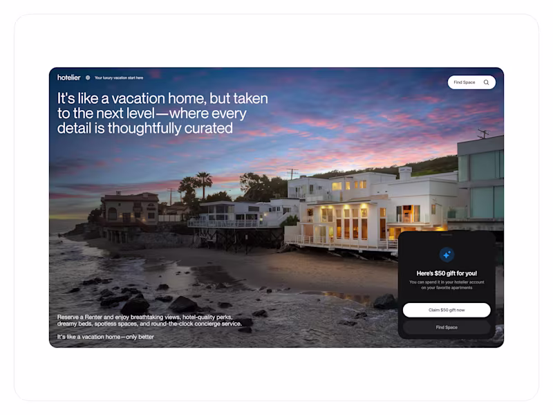 Cover image for Hotelier - Renting a luxury apartment web product (UI/UX)