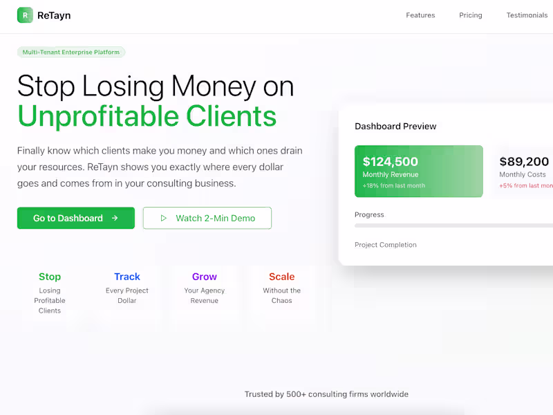 Cover image for  ReTayn - Multi-Tenant Consultant Management Platform