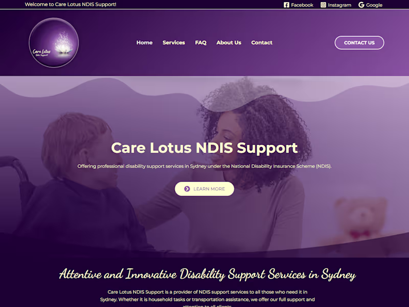 Cover image for Care Lotus NDIS Support