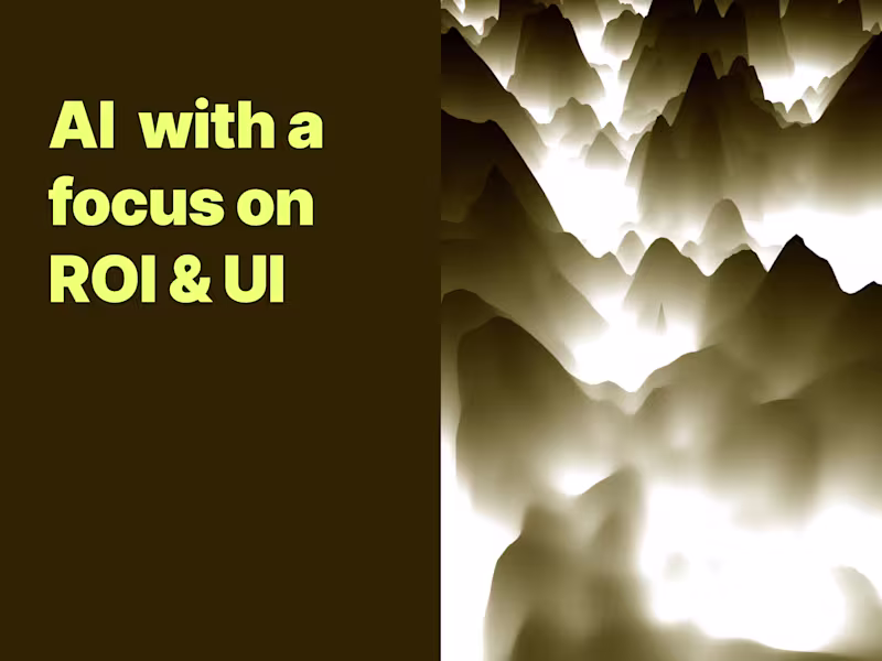 Cover image for Bring AI to your service with a focus on ROI and UI