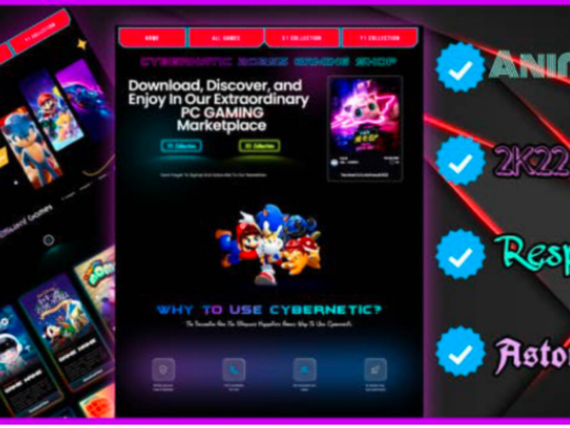 Cover image for I have created Futuristic Websites (Cybernetic Gaming Shop).