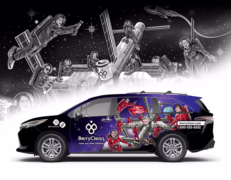 Cover image for Berry Clean - Space Cleaning Illustration Project