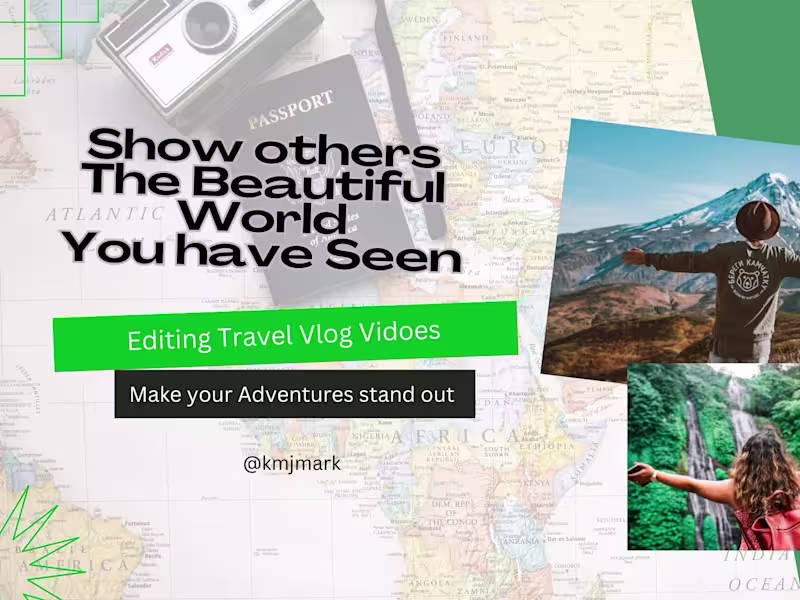 Cover image for I will edit creative travel vlog videos to make your adventures