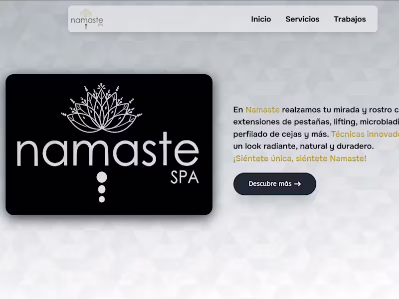 Cover image for Landing Page Namaste