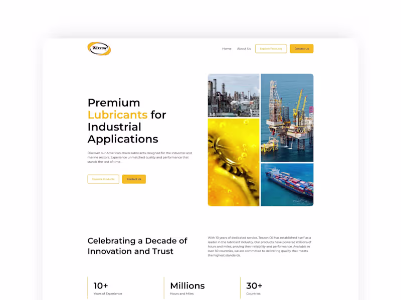 Cover image for Web Design For A Lubricant Brand