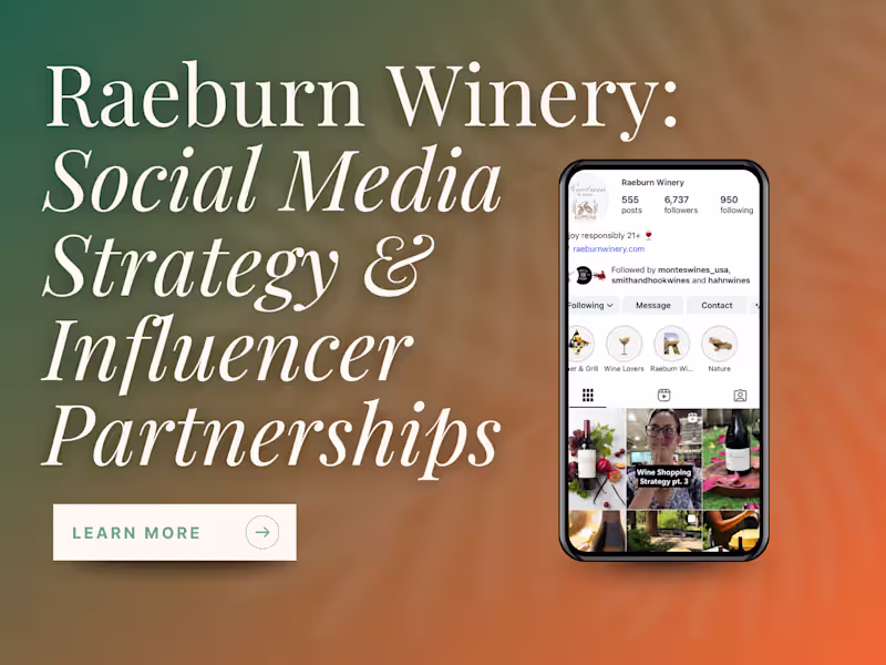 Cover image for Social Media Strategy & Meta Ads for Raeburn Winery