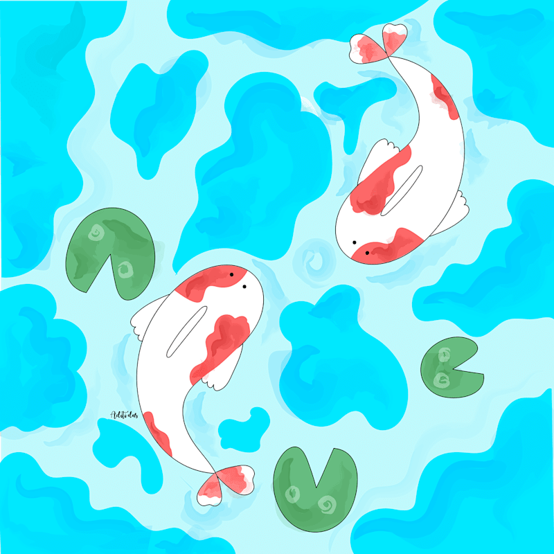 Cover image for koi fish in the pond 