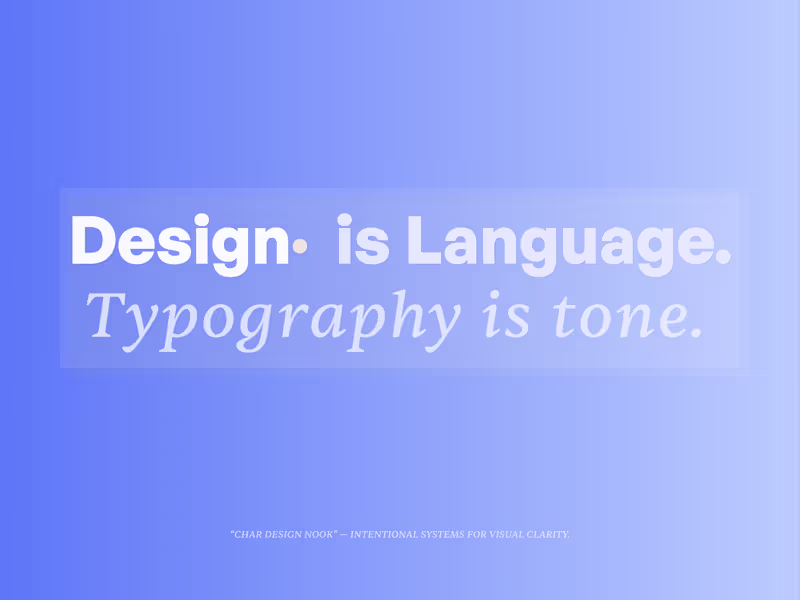 Cover image for Design is language — typography is how it breathes.