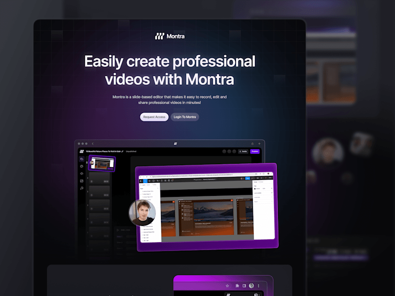 Cover image for SaaS Video Editing Landing Page - Montra