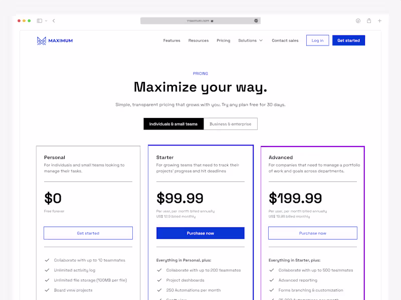 Cover image for Saas Pricing page