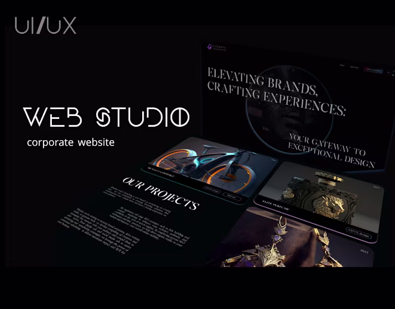 Cover image for WEB STUDIO Website design | UI and UX :: Behance