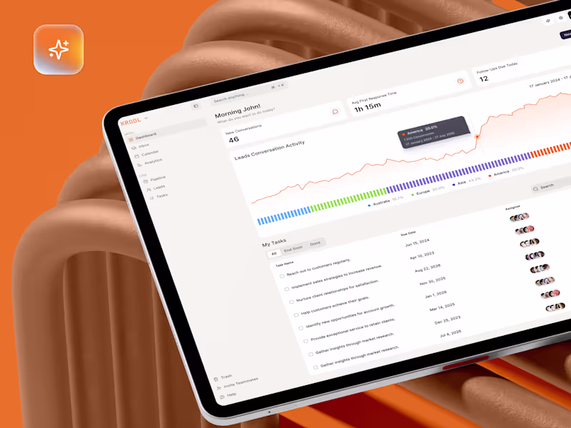 Cover image for Krool - CRM Dashboard