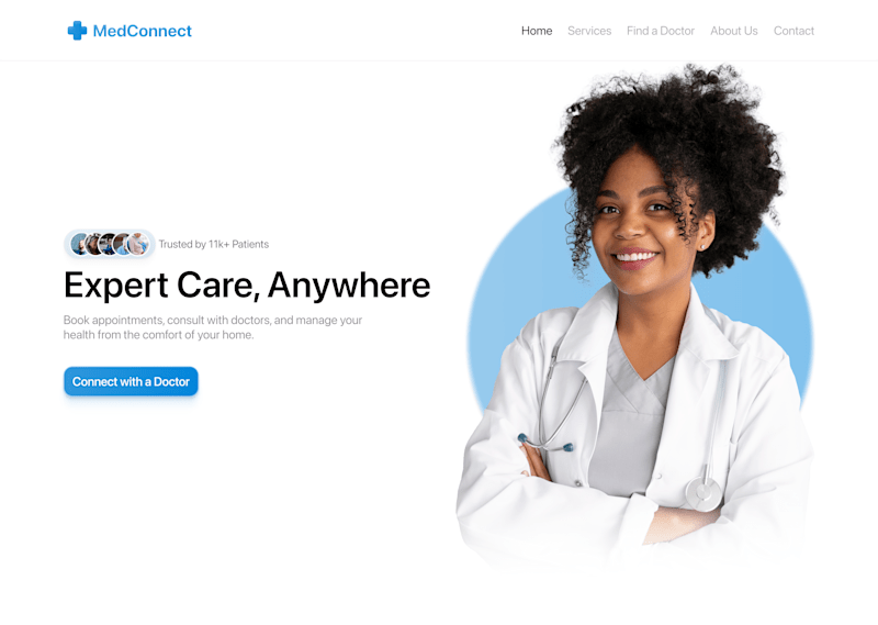 Cover image for Healthcare Hero Section