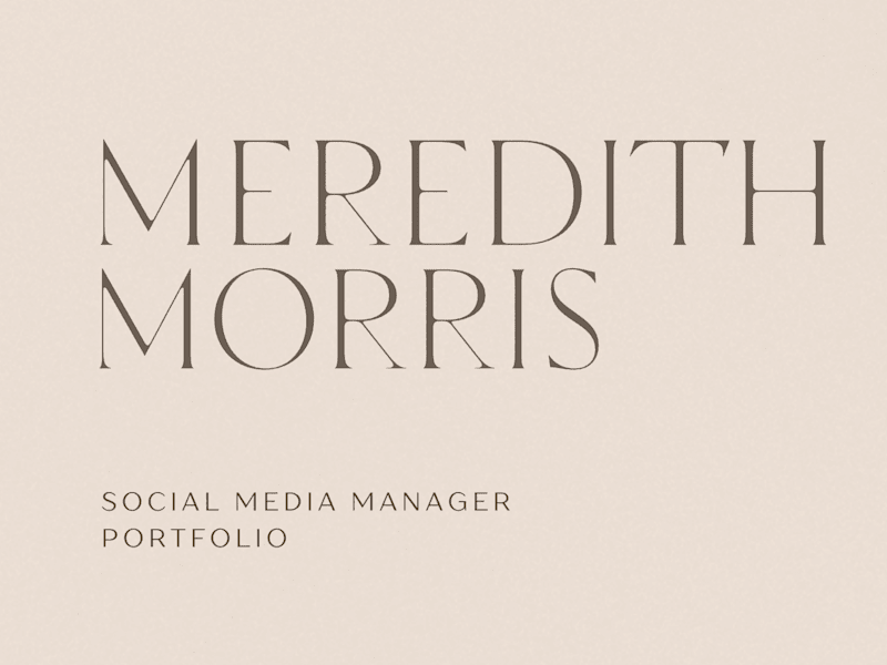 Cover image for Social Media Manager Portfolio