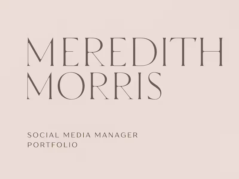 Cover image for Social Media Manager Portfolio