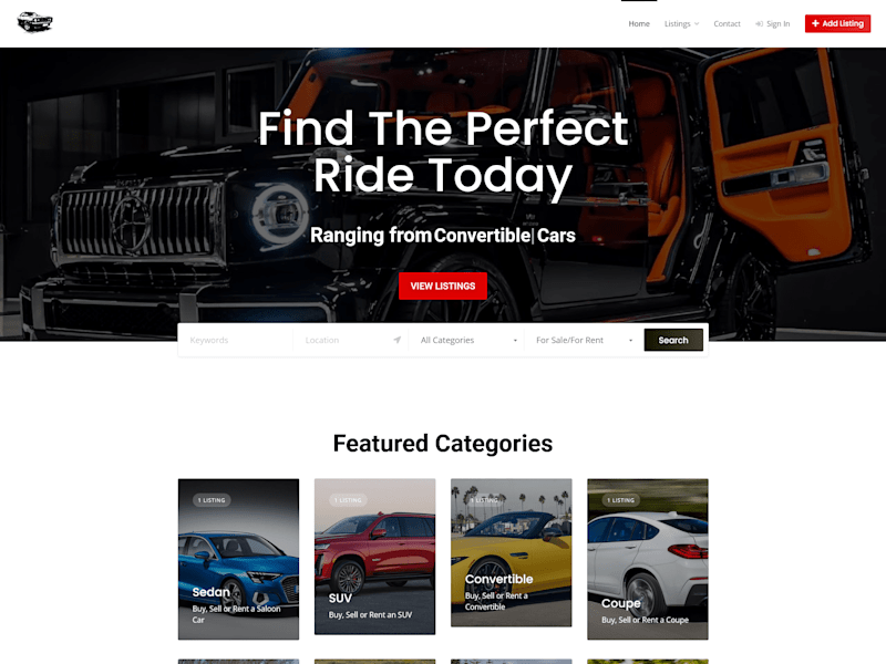 Cover image for Listings Website
