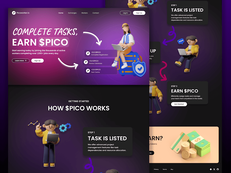 Cover image for PICO Web3.0 NFT Crypto Token Website Redesign