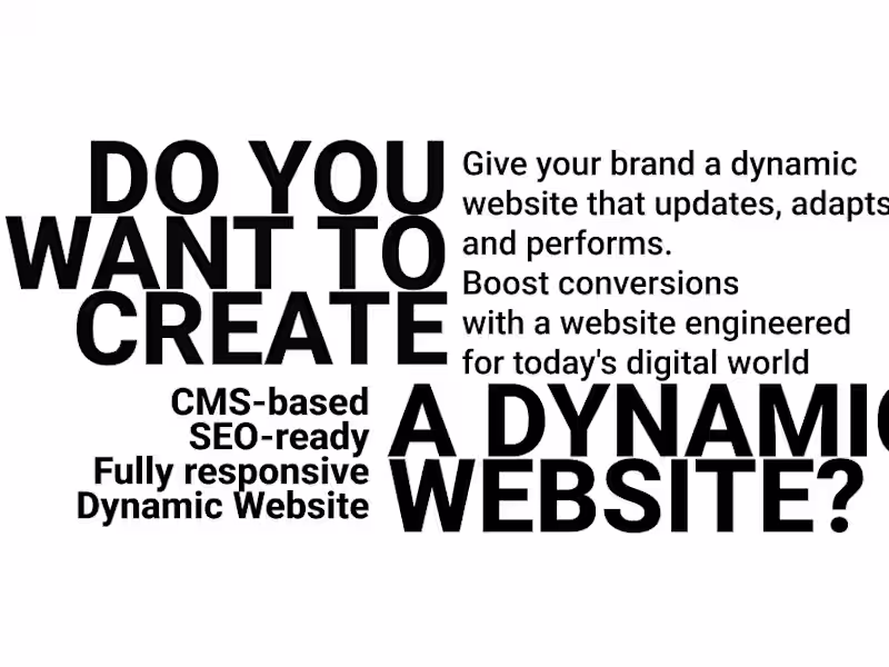 Cover image for Build a dynamic website, fully responsive, SEO with CMS