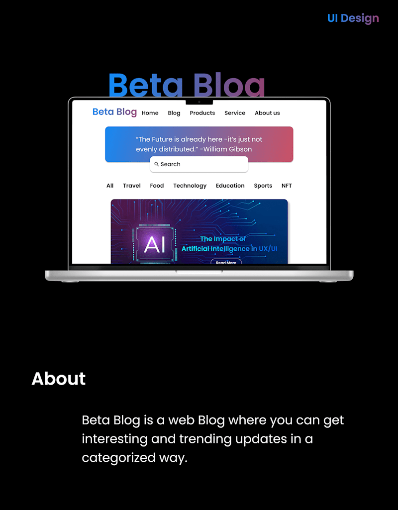 Cover image for Beta Blog | UI Design | Behance