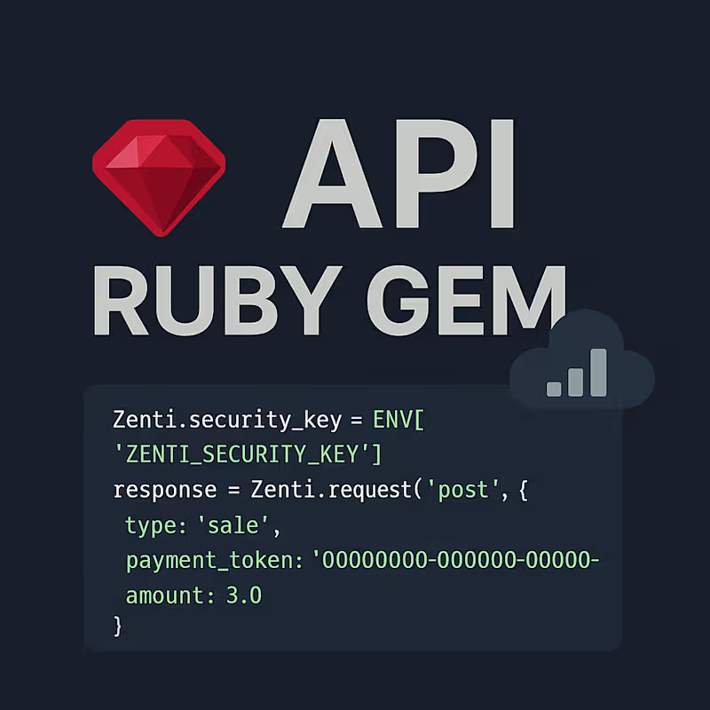Cover image for Built Zenti Ruby Gem – Secure Payment API Wrapper