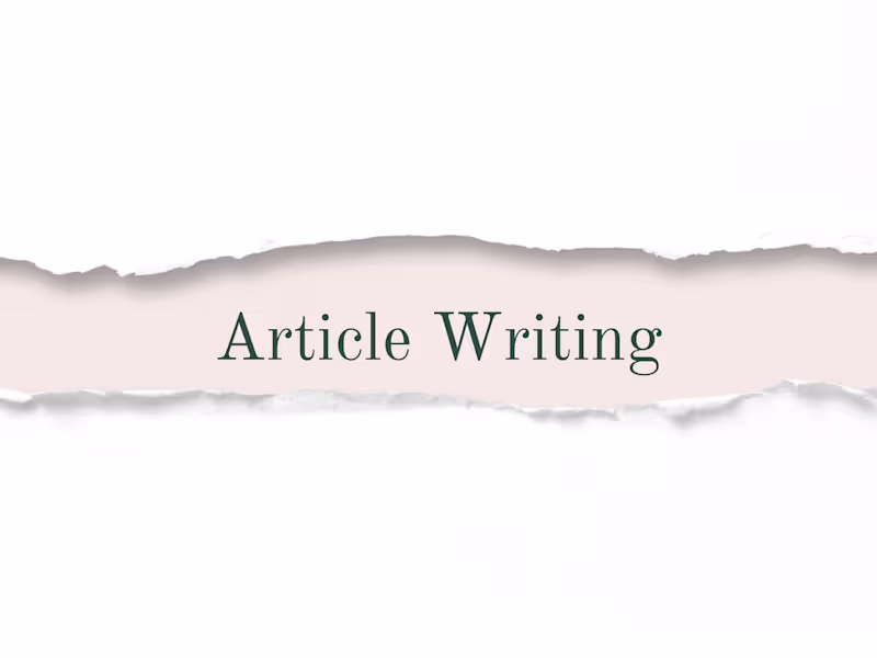 Cover image for Article or Blog Post Writing