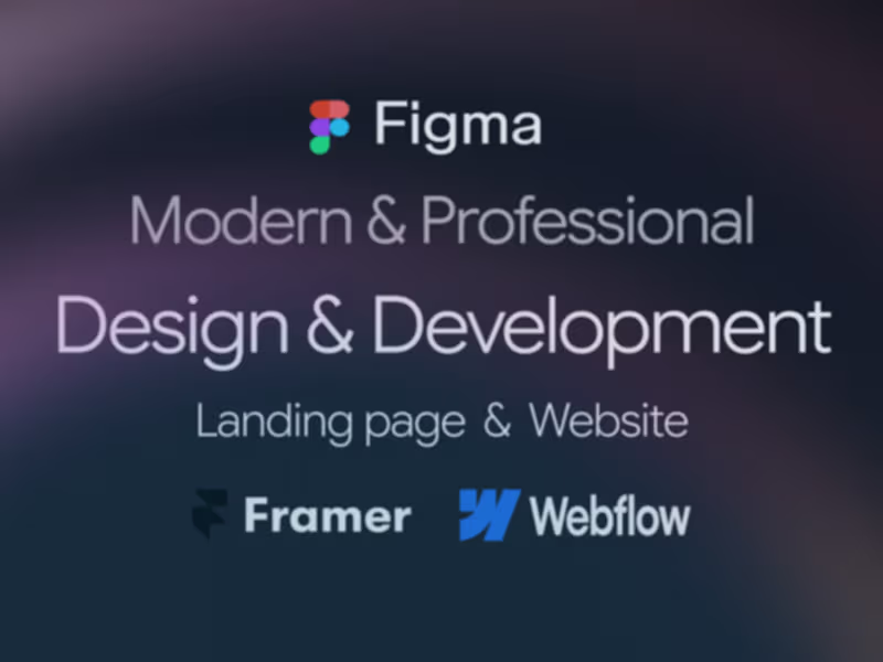 Cover image for SAAS Landing page design & development