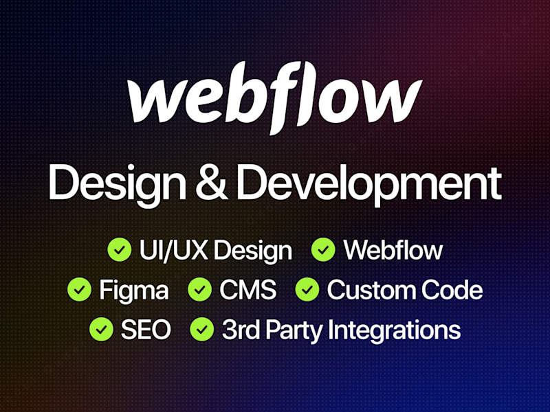 Cover image for Webflow Design & Development, Wized, Figma