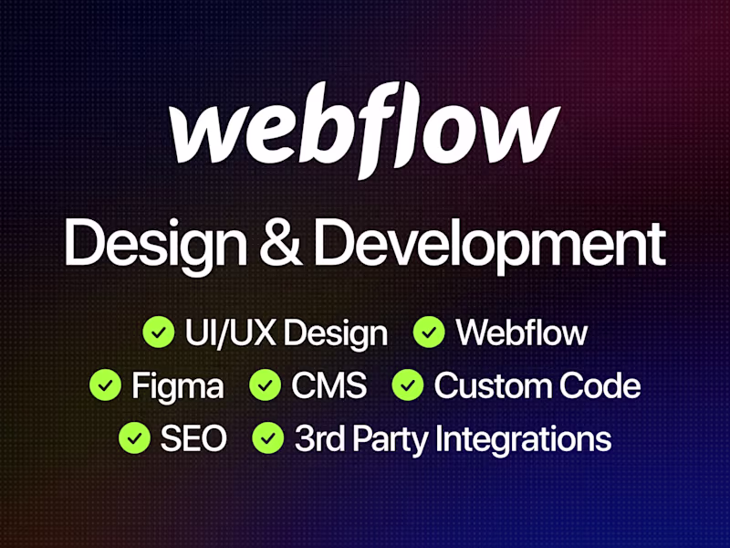 Cover image for Webflow Design & Development, Wized, Figma
