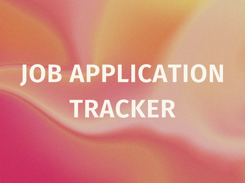Cover image for Job Application Tracker