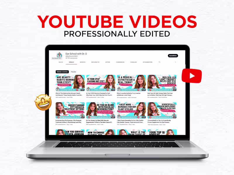 Cover image for Youtube Videos | Professionally edited 