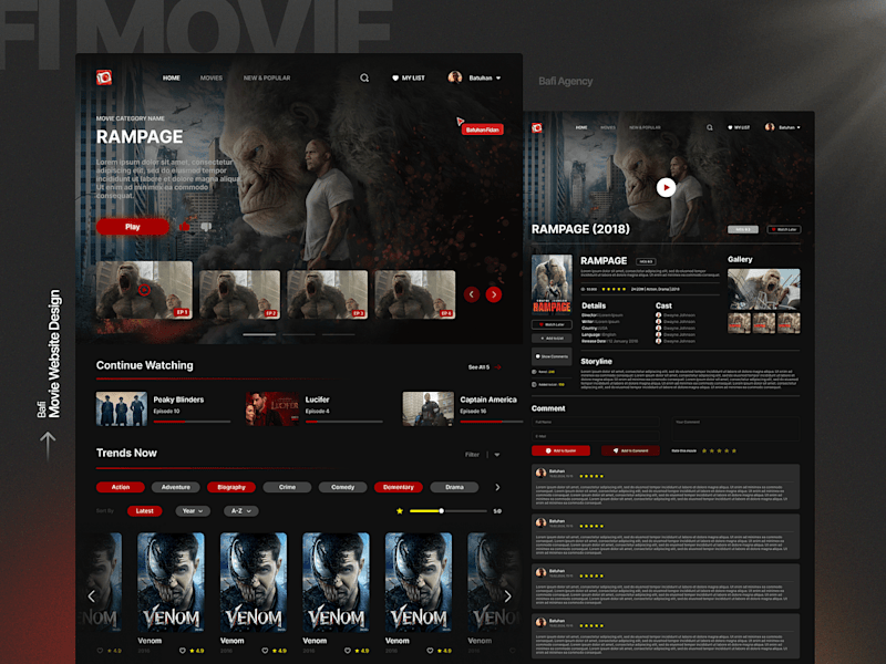 Cover image for BaFi Movie Website Design