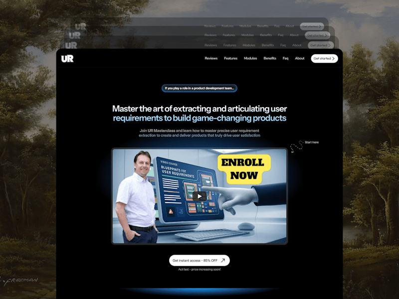 Cover image for User Requirements Masterclass - Framer design & build