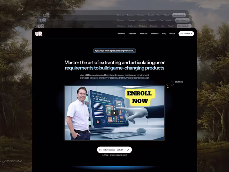 Cover image for User Requirements Masterclass - Framer design & build