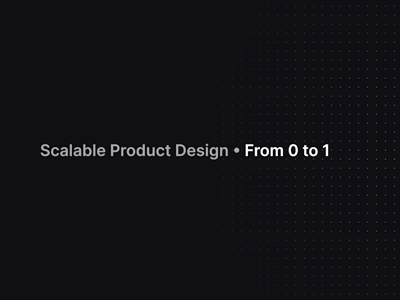 Cover image for Scalable Product Design: From 0 to 1