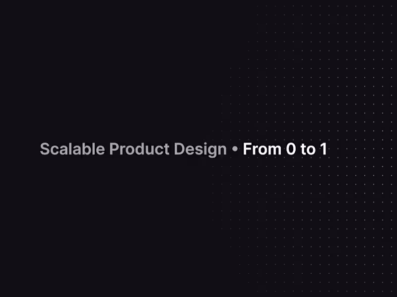 Cover image for Scalable Product Design: From 0 to 1