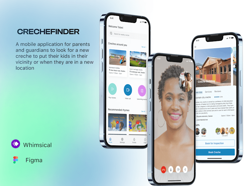 Cover image for A mobile app design for a creche finding app