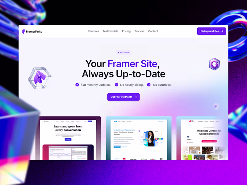 Cover image for Framer developement monthly subscription