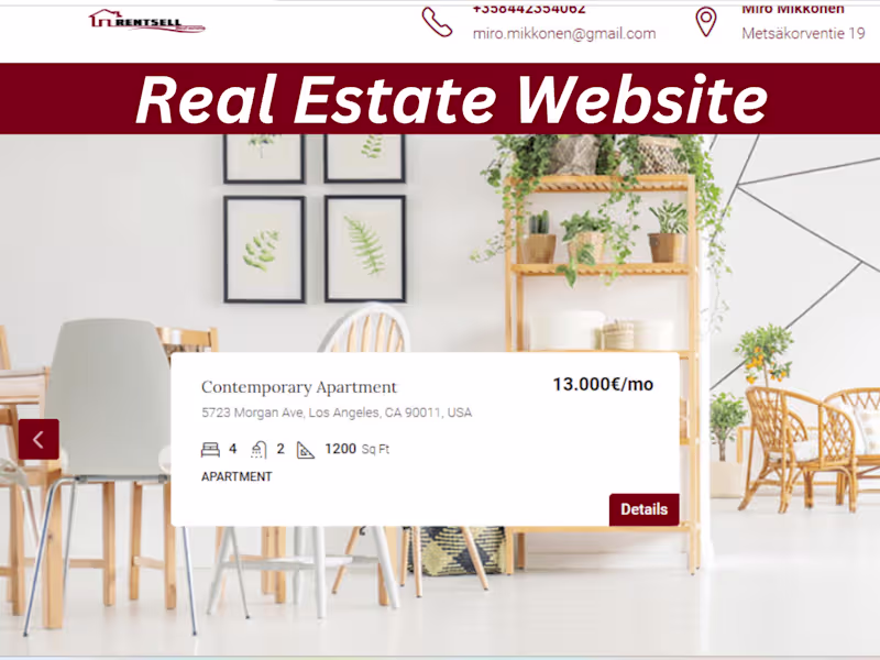 Cover image for I will design a responsive real estate website