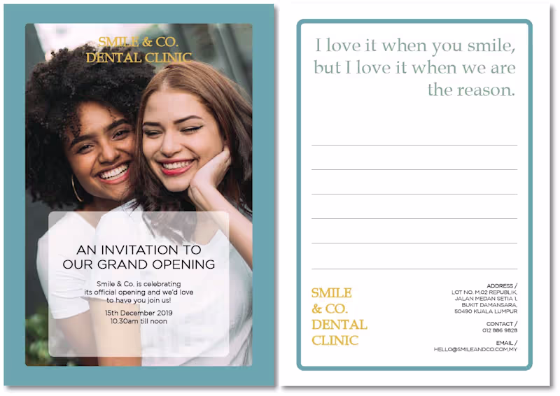 Cover image for Smile & Co. Dental | Design for their Launch Invitation 🦷