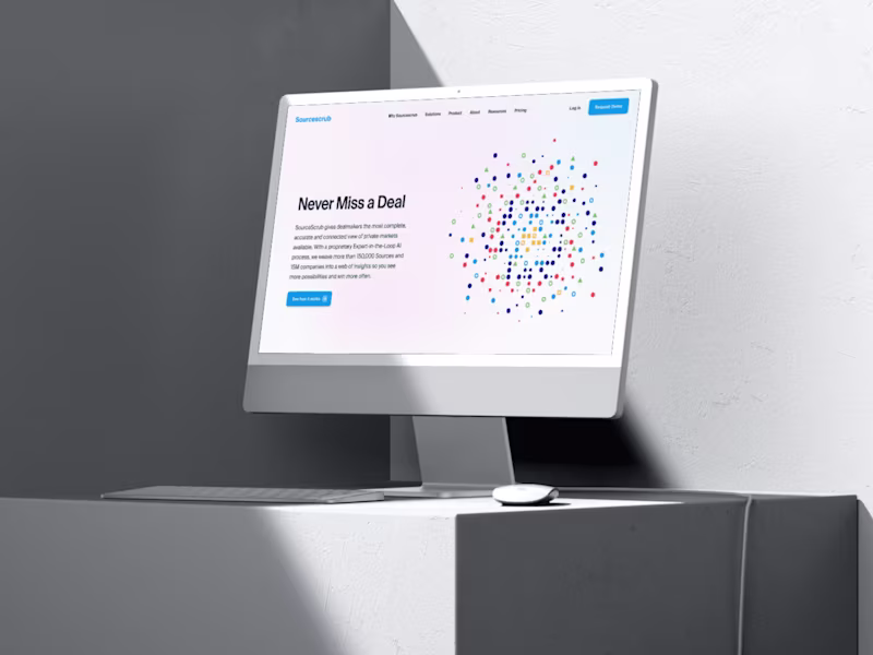 Cover image for Sourcescrub branding, website and marketing materials