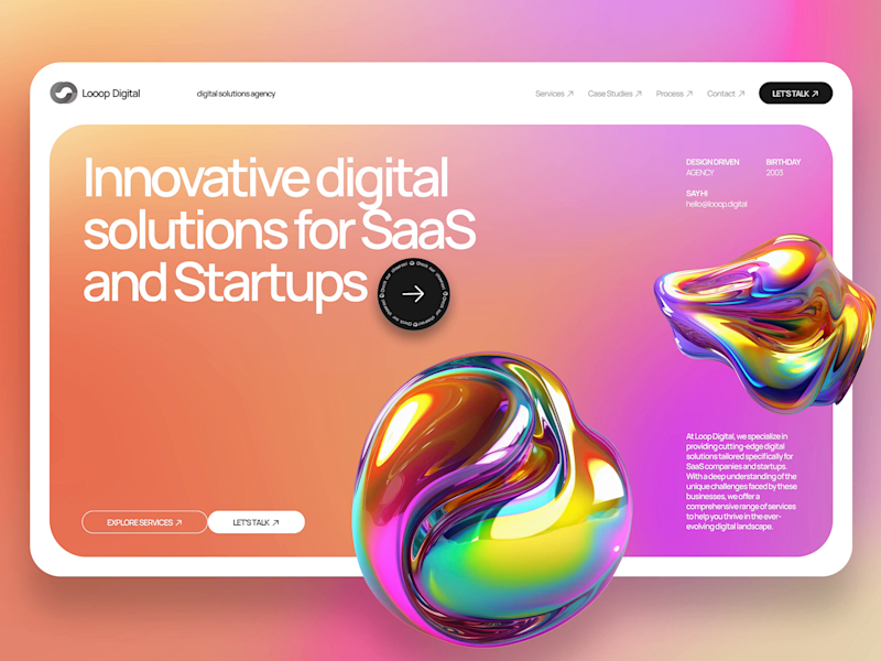 Cover image for Landing Page for Digital Agency | SaaS, Startups 📿