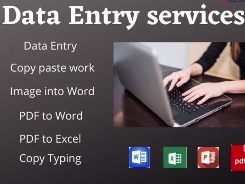 Cover image for I will do data entry, copy paste, pdf to excel data entry, 