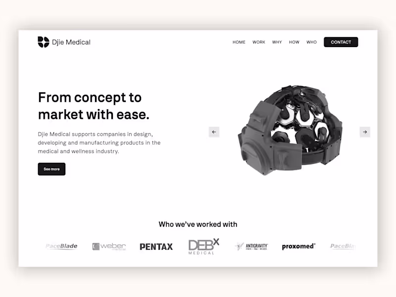 Cover image for Djie Medical: Website Design