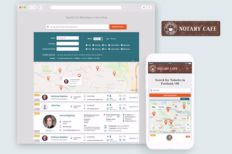 Cover image for Notary Cafe - Notary Search and Collaboration