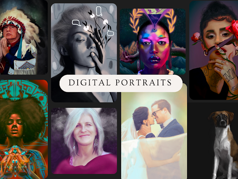 Cover image for Portfolio: Digital Portraits (Surrealism)