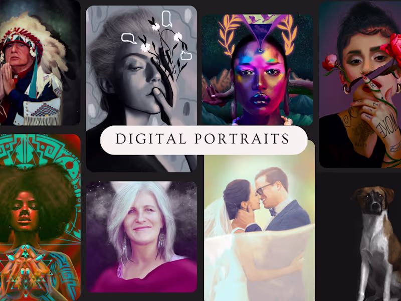 Cover image for Portfolio: Digital Portraits (Surrealism)