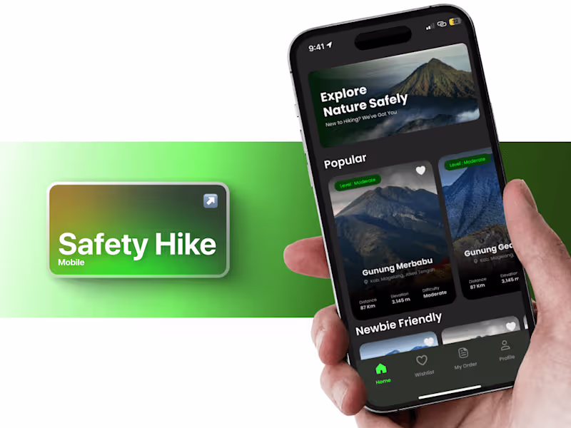 Cover image for Safety Hike | Travel Mobile App | UI/UX Design