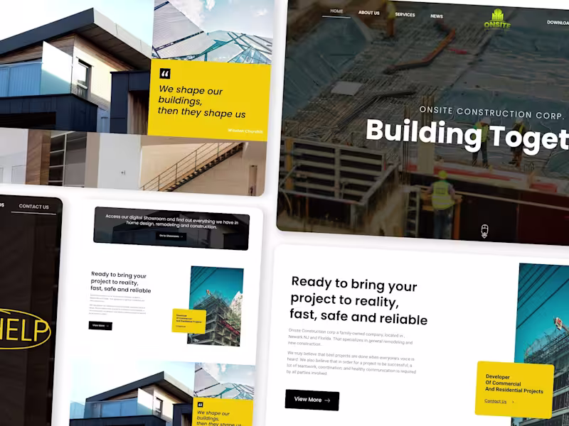 Cover image for Onsite Construction Web Design