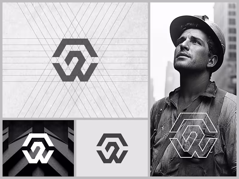 Cover image for Geometric GW Monogram Logo- Strong & Bold Identity- Up For Sale!